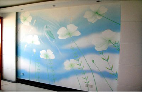 岑溪画墙绘怎么画好白云的蓬松感？