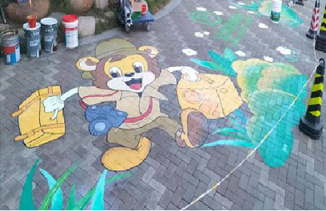 岑溪夏季画地面彩绘会遇到的问题