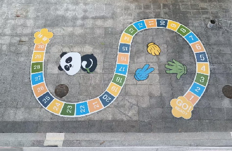 岑溪地面游戏彩绘