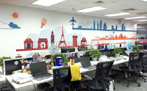 岑溪教你设计办公室墙绘的方法。