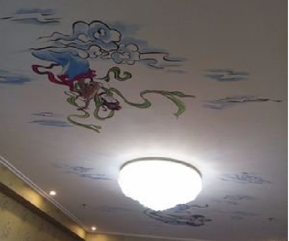 岑溪如何快速绘制天花板上的手绘墙？