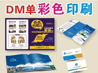 岑溪单页印刷，色彩搭配简单。