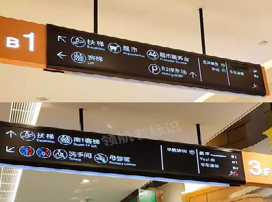 岑溪如何通过商场标识牌引导客流分布？